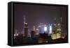 China 10MKm2 Collection - Shanghai Cityscape at night-Philippe Hugonnard-Framed Stretched Canvas