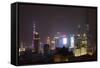 China 10MKm2 Collection - Shanghai Cityscape at night-Philippe Hugonnard-Framed Stretched Canvas