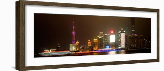 China 10MKm2 Collection - Shanghai Cityscape at night-Philippe Hugonnard-Framed Photographic Print