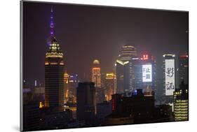 China 10MKm2 Collection - Shanghai Cityscape at night-Philippe Hugonnard-Mounted Photographic Print