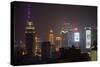 China 10MKm2 Collection - Shanghai Cityscape at night-Philippe Hugonnard-Stretched Canvas