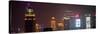 China 10MKm2 Collection - Shanghai Cityscape at night-Philippe Hugonnard-Stretched Canvas