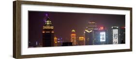 China 10MKm2 Collection - Shanghai Cityscape at night-Philippe Hugonnard-Framed Photographic Print