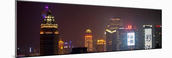 China 10MKm2 Collection - Shanghai Cityscape at night-Philippe Hugonnard-Mounted Photographic Print