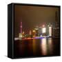 China 10MKm2 Collection - Shanghai Cityscape at night-Philippe Hugonnard-Framed Stretched Canvas