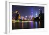 China 10MKm2 Collection - Shanghai Skyline with Oriental Pearl Tower at night-Philippe Hugonnard-Framed Photographic Print