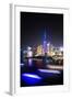 China 10MKm2 Collection - Shanghai Skyline with Oriental Pearl Tower at night-Philippe Hugonnard-Framed Photographic Print