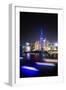 China 10MKm2 Collection - Shanghai Skyline with Oriental Pearl Tower at night-Philippe Hugonnard-Framed Photographic Print