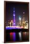 China 10MKm2 Collection - Shanghai Skyline with Oriental Pearl Tower at night-Philippe Hugonnard-Framed Photographic Print