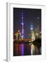 China 10MKm2 Collection - Shanghai Skyline with Oriental Pearl Tower at night-Philippe Hugonnard-Framed Photographic Print