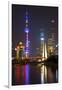 China 10MKm2 Collection - Shanghai Skyline with Oriental Pearl Tower at night-Philippe Hugonnard-Framed Premium Photographic Print