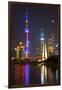 China 10MKm2 Collection - Shanghai Skyline with Oriental Pearl Tower at night-Philippe Hugonnard-Framed Premium Photographic Print