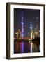 China 10MKm2 Collection - Shanghai Skyline with Oriental Pearl Tower at night-Philippe Hugonnard-Framed Premium Photographic Print