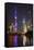 China 10MKm2 Collection - Shanghai Skyline with Oriental Pearl Tower at night-Philippe Hugonnard-Framed Stretched Canvas