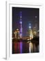 China 10MKm2 Collection - Shanghai Skyline with Oriental Pearl Tower at night-Philippe Hugonnard-Framed Photographic Print