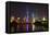 China 10MKm2 Collection - Shanghai Skyline with Oriental Pearl Tower at night-Philippe Hugonnard-Framed Stretched Canvas