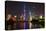 China 10MKm2 Collection - Shanghai Skyline with Oriental Pearl Tower at night-Philippe Hugonnard-Stretched Canvas