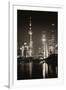 China 10MKm2 Collection - Shanghai Skyline with Oriental Pearl Tower at night-Philippe Hugonnard-Framed Premium Photographic Print