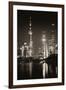 China 10MKm2 Collection - Shanghai Skyline with Oriental Pearl Tower at night-Philippe Hugonnard-Framed Premium Photographic Print