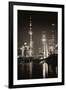 China 10MKm2 Collection - Shanghai Skyline with Oriental Pearl Tower at night-Philippe Hugonnard-Framed Premium Photographic Print