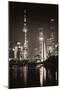 China 10MKm2 Collection - Shanghai Skyline with Oriental Pearl Tower at night-Philippe Hugonnard-Mounted Premium Photographic Print