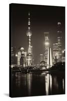 China 10MKm2 Collection - Shanghai Skyline with Oriental Pearl Tower at night-Philippe Hugonnard-Stretched Canvas