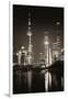 China 10MKm2 Collection - Shanghai Skyline with Oriental Pearl Tower at night-Philippe Hugonnard-Framed Photographic Print