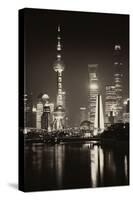 China 10MKm2 Collection - Shanghai Skyline with Oriental Pearl Tower at night-Philippe Hugonnard-Stretched Canvas