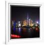 China 10MKm2 Collection - Shanghai Skyline with Oriental Pearl Tower at night-Philippe Hugonnard-Framed Photographic Print