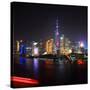 China 10MKm2 Collection - Shanghai Skyline with Oriental Pearl Tower at night-Philippe Hugonnard-Stretched Canvas