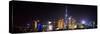 China 10MKm2 Collection - Shanghai Skyline with Oriental Pearl Tower at night-Philippe Hugonnard-Stretched Canvas