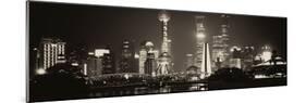 China 10MKm2 Collection - Shanghai Skyline with Oriental Pearl Tower at night-Philippe Hugonnard-Mounted Photographic Print