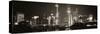 China 10MKm2 Collection - Shanghai Skyline with Oriental Pearl Tower at night-Philippe Hugonnard-Stretched Canvas