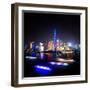 China 10MKm2 Collection - Shanghai Skyline with Oriental Pearl Tower at night-Philippe Hugonnard-Framed Photographic Print