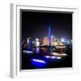 China 10MKm2 Collection - Shanghai Skyline with Oriental Pearl Tower at night-Philippe Hugonnard-Framed Photographic Print