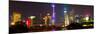 China 10MKm2 Collection - Shanghai Skyline with Oriental Pearl Tower at night-Philippe Hugonnard-Mounted Photographic Print