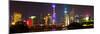 China 10MKm2 Collection - Shanghai Skyline with Oriental Pearl Tower at night-Philippe Hugonnard-Mounted Premium Photographic Print