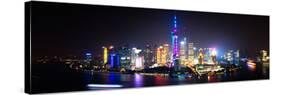 China 10MKm2 Collection - Shanghai Skyline with Oriental Pearl Tower at night-Philippe Hugonnard-Stretched Canvas