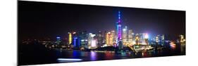 China 10MKm2 Collection - Shanghai Skyline with Oriental Pearl Tower at night-Philippe Hugonnard-Mounted Photographic Print