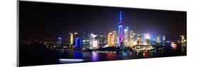 China 10MKm2 Collection - Shanghai Skyline with Oriental Pearl Tower at night-Philippe Hugonnard-Mounted Photographic Print