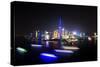 China 10MKm2 Collection - Shanghai Skyline with Oriental Pearl Tower at night-Philippe Hugonnard-Stretched Canvas