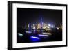 China 10MKm2 Collection - Shanghai Skyline with Oriental Pearl Tower at night-Philippe Hugonnard-Framed Photographic Print