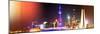 China 10MKm2 Collection - Shanghai Skyline with Oriental Pearl Tower at night-Philippe Hugonnard-Mounted Photographic Print