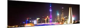 China 10MKm2 Collection - Shanghai Skyline with Oriental Pearl Tower at night-Philippe Hugonnard-Mounted Premium Photographic Print