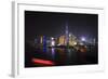 China 10MKm2 Collection - Shanghai Skyline with Oriental Pearl Tower at night-Philippe Hugonnard-Framed Photographic Print