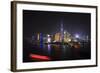 China 10MKm2 Collection - Shanghai Skyline with Oriental Pearl Tower at night-Philippe Hugonnard-Framed Photographic Print