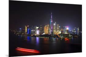 China 10MKm2 Collection - Shanghai Skyline with Oriental Pearl Tower at night-Philippe Hugonnard-Mounted Photographic Print