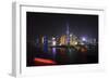 China 10MKm2 Collection - Shanghai Skyline with Oriental Pearl Tower at night-Philippe Hugonnard-Framed Photographic Print