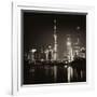 China 10MKm2 Collection - Shanghai Skyline with Oriental Pearl Tower at night-Philippe Hugonnard-Framed Photographic Print