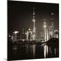 China 10MKm2 Collection - Shanghai Skyline with Oriental Pearl Tower at night-Philippe Hugonnard-Mounted Photographic Print